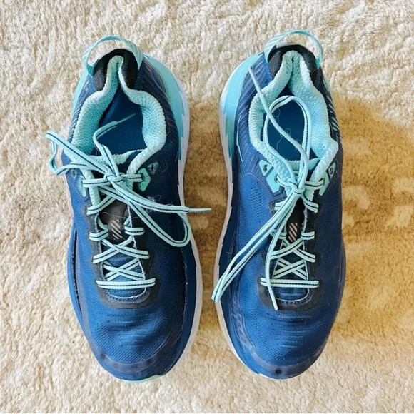 Hoka One One Bondi 5 Wide Medieval Blue Radiance Navy, Aqua, White Size 8.5 D - Picture 5 of 14